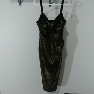 Betty Page Crushed Velvet Leopard Print Dress
